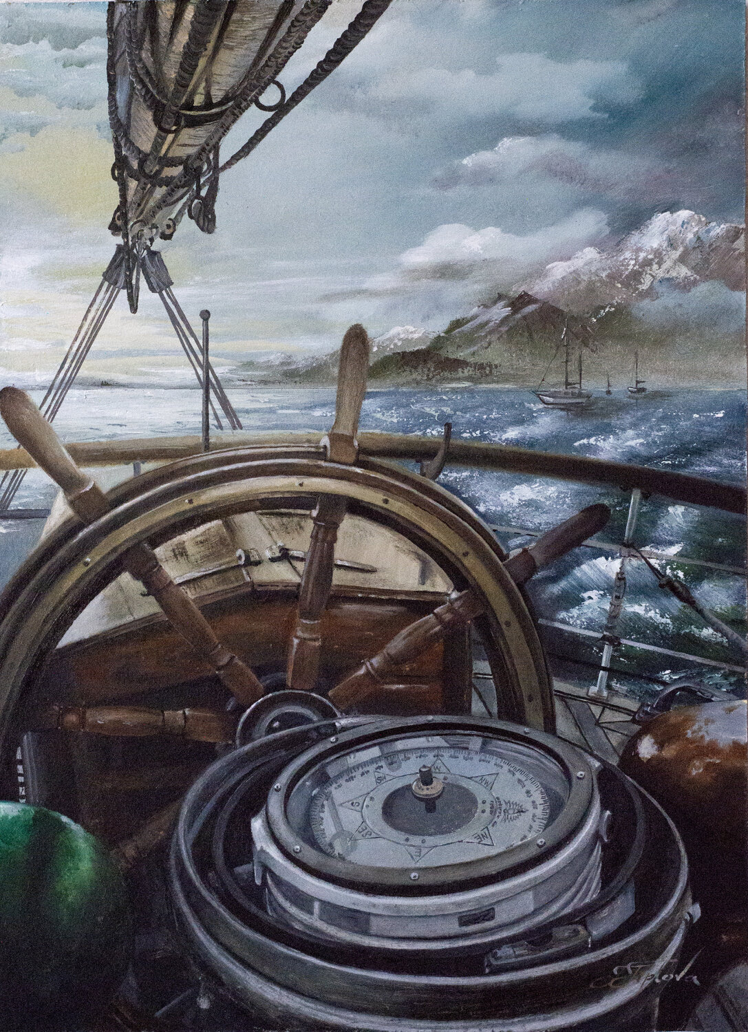 TREASURE ISLAND Tetiana Tiplova Original painting for sale