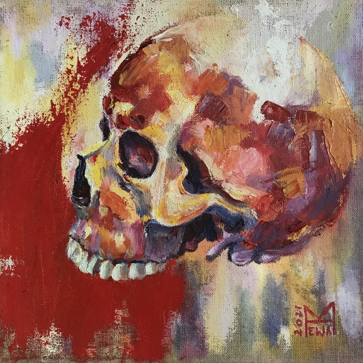 Red dream Ewa Mazur-Koj Original painting for sale