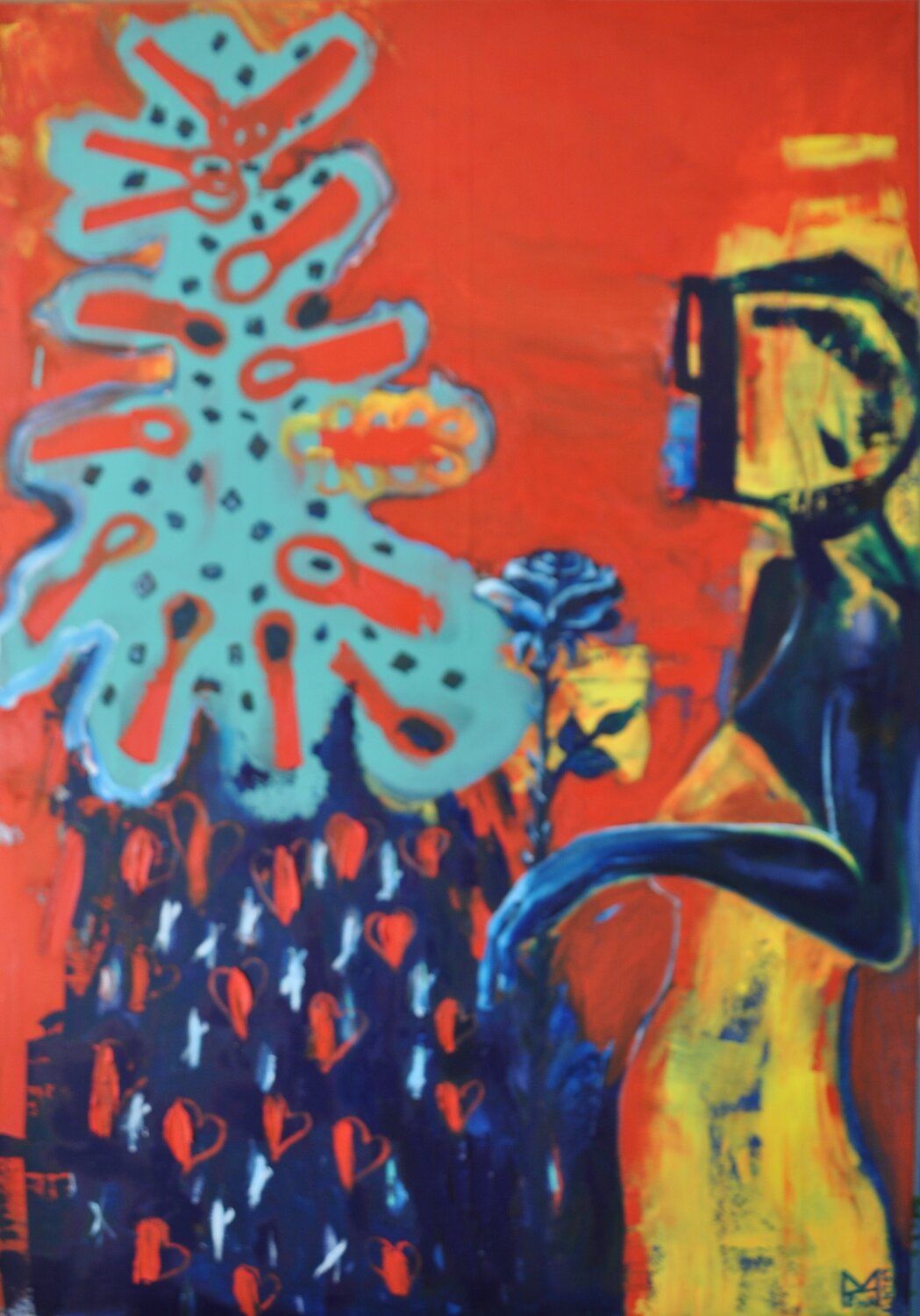Love on Tinder Ewa Mazur-Koj Original painting for sale