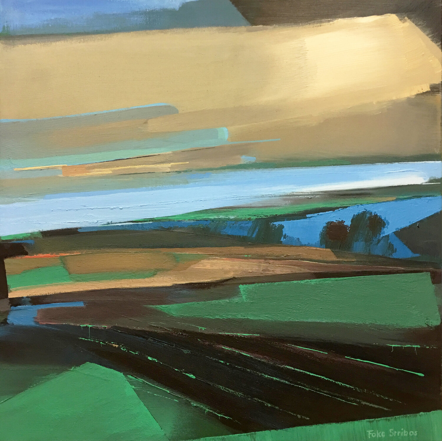 SEA LANDSCAPE Foke Stribos Original painting for sale