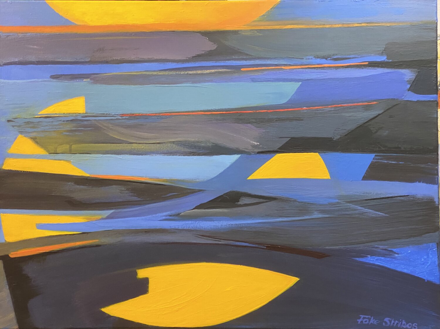 MOONLIGHT MILES Foke Stribos Original painting for sale