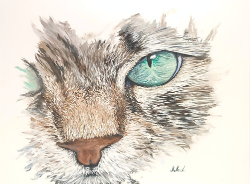 An eye by Mantas Naulickas, Painting for Sale on Select
