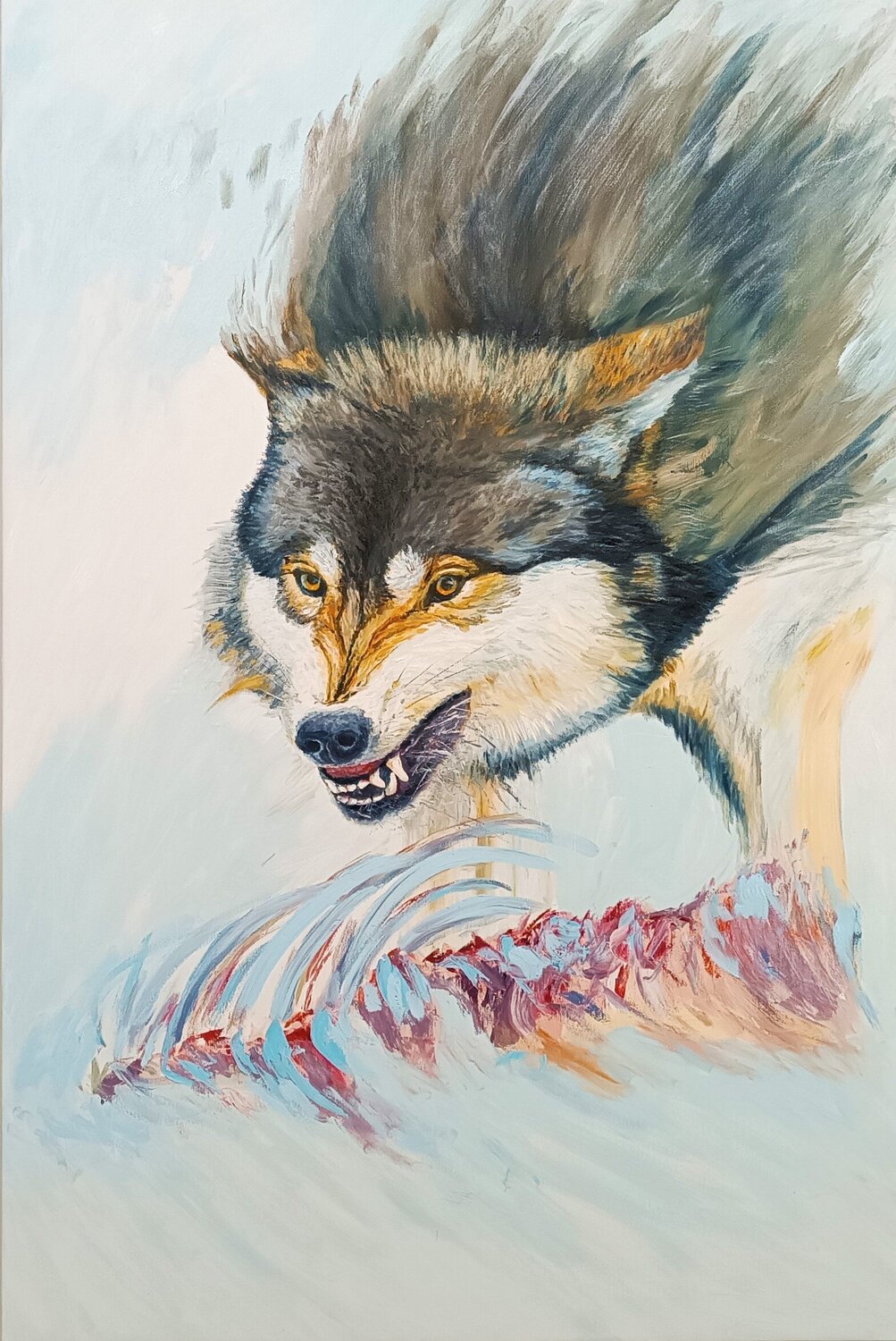 Hunger Mantas Naulickas Original painting for sale