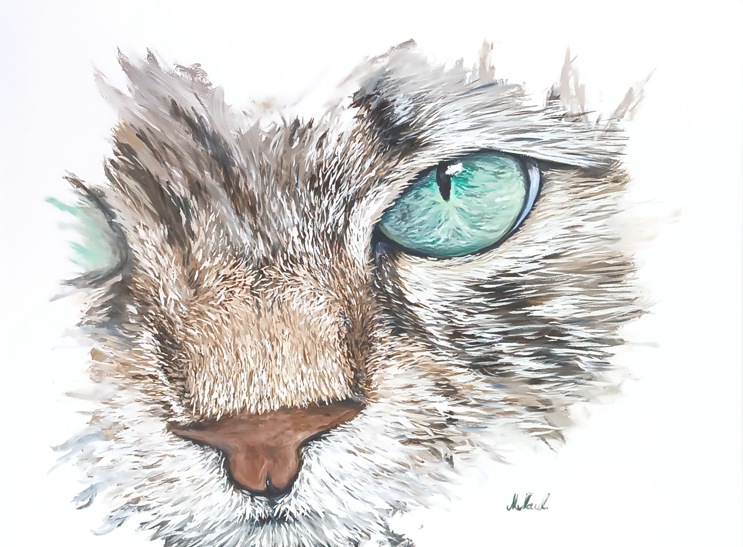 An eye Mantas Naulickas Original painting for sale