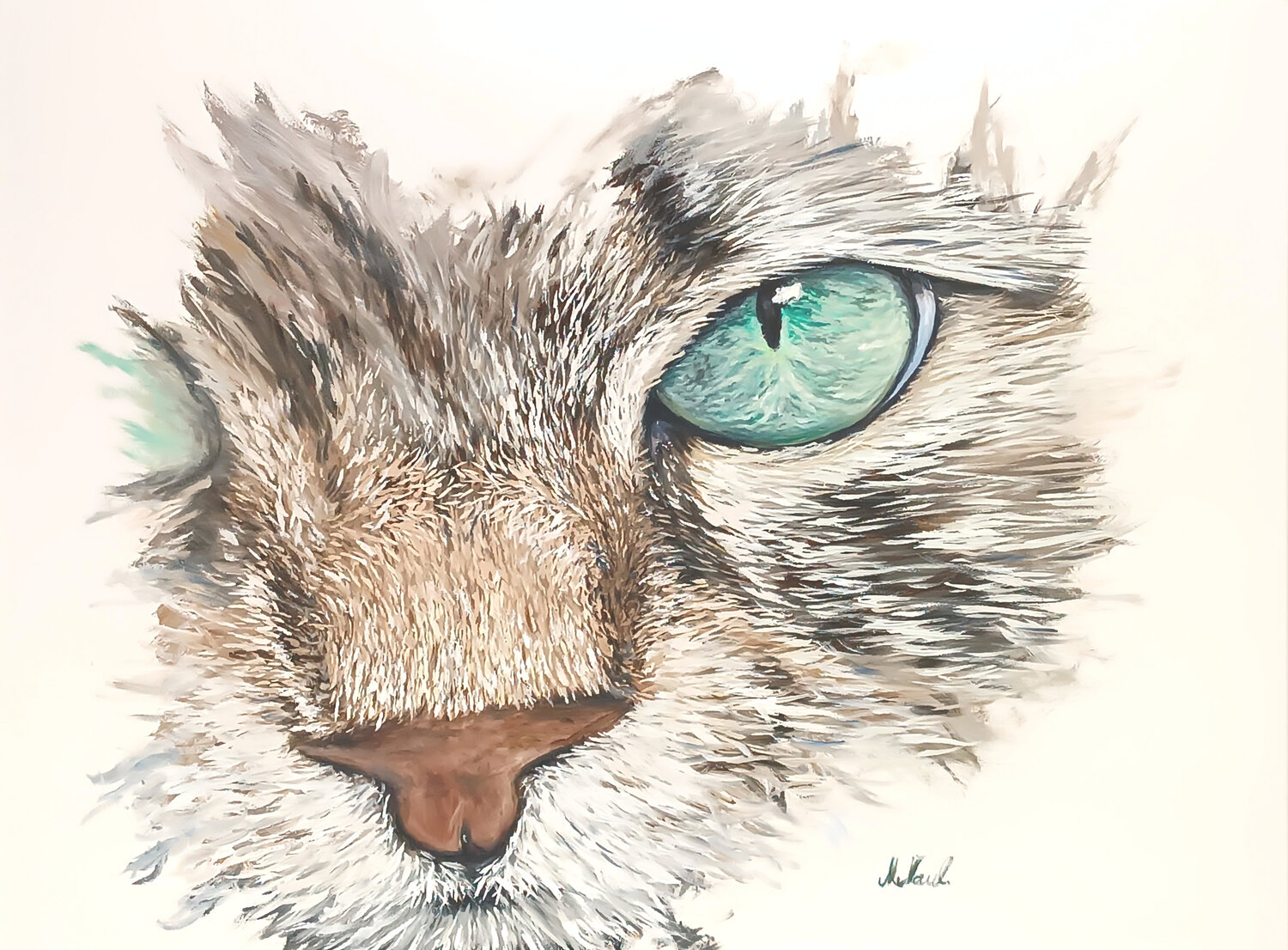 An eye Mantas Naulickas Original painting for sale