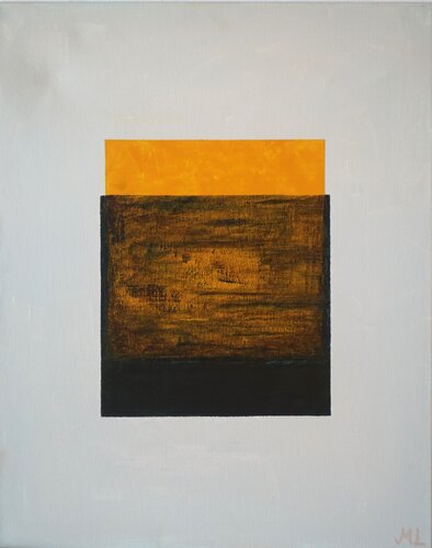 The Soul incarnating into the body #2 - abstract with squares by Magnus Lindblom, Painting for Sale on Select