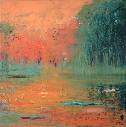 New dawn - semi abstract landscape by Magnus Lindblom, Painting for Sale on Select