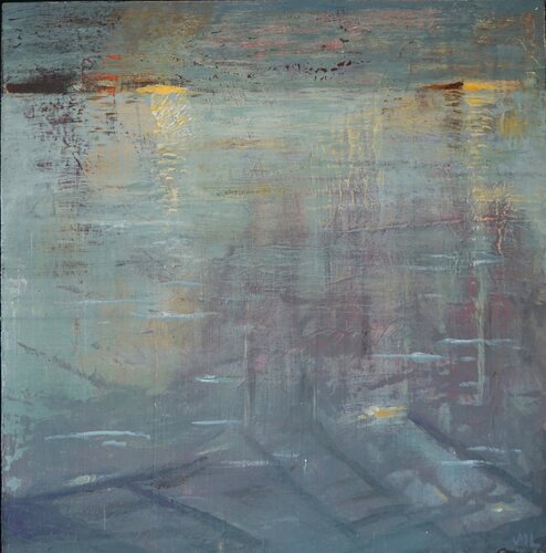 Below the surface - abstract landscape in blue von Magnus Lindblom, Malerei kaufen auf Select