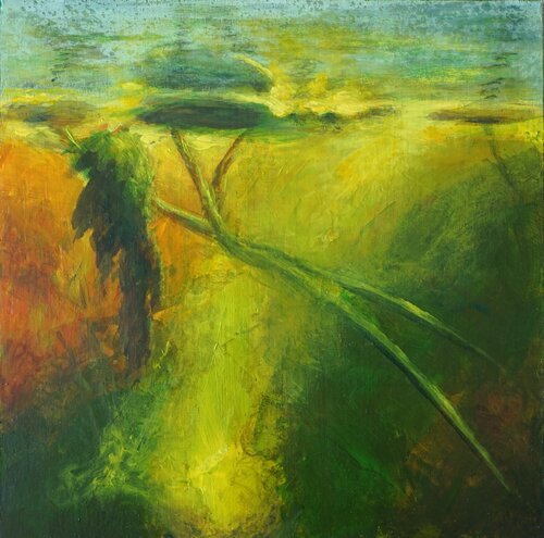 The secret of the waterlillies - under water landscape von Magnus Lindblom, Malerei kaufen auf Select