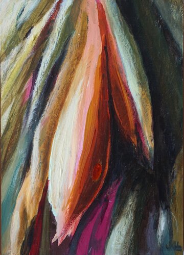 Tropical greens - semi abstract fruit by Magnus Lindblom, Painting for Sale on Select