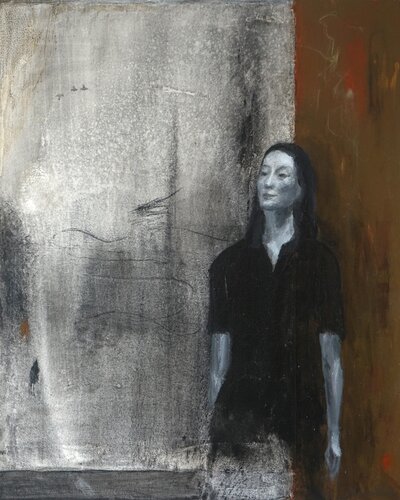 The Visionary - woman looking out on her imagined future by Magnus Lindblom, Painting for Sale on Select