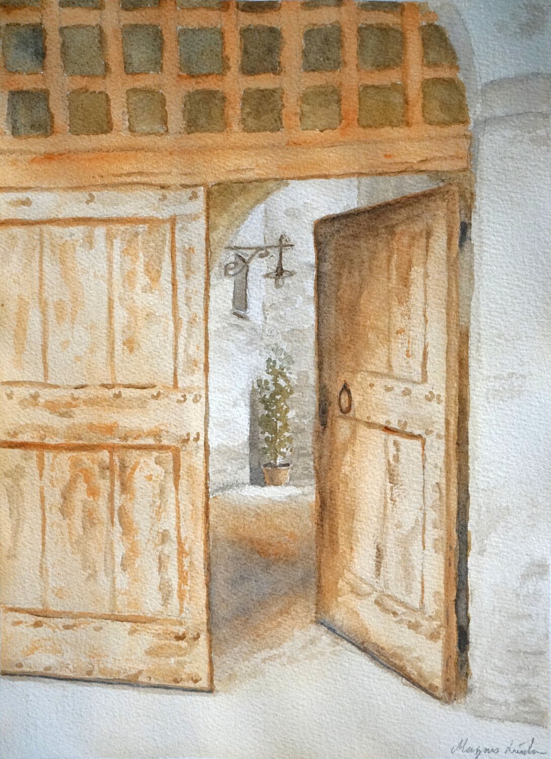 The Italian door Magnus Lindblom Original painting for sale