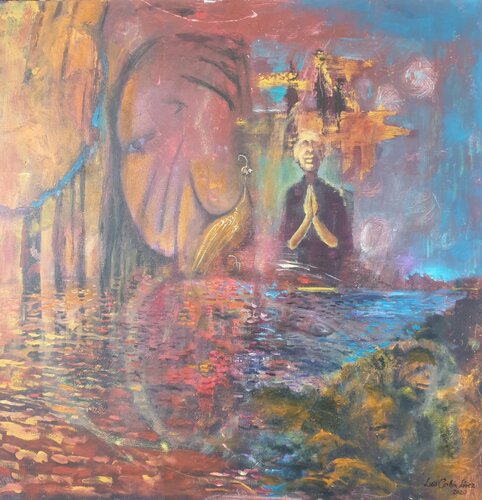 "El místico" by Luis Carlón López, Painting for Sale on Select