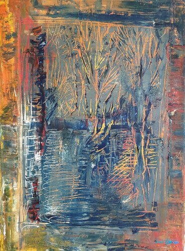 "Paisaje esgrafiado" by Luis Carlón López, Painting for Sale on Select