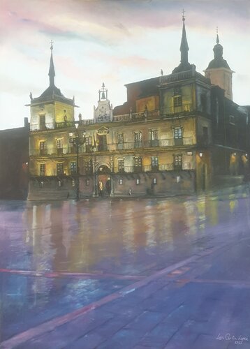 Antiguo consistorio, Plaza mayor de León. by Luis Carlón López, Painting for Sale on Select