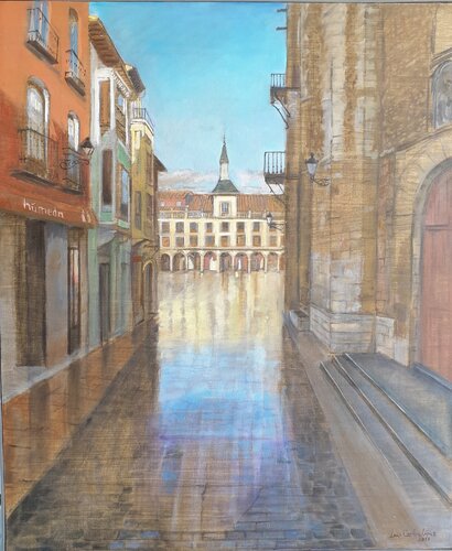 Plaza Mayor by Luis Carlón López, Painting for Sale on Select