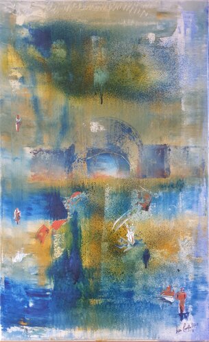 Vertical Landscape by Luis Carlón López, Painting for Sale on Select