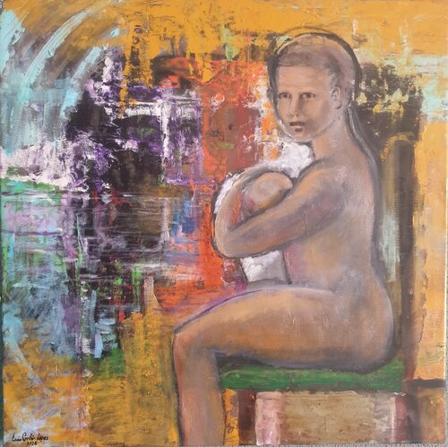 Maternidad 2 by Luis Carlón López, Painting for Sale on Select