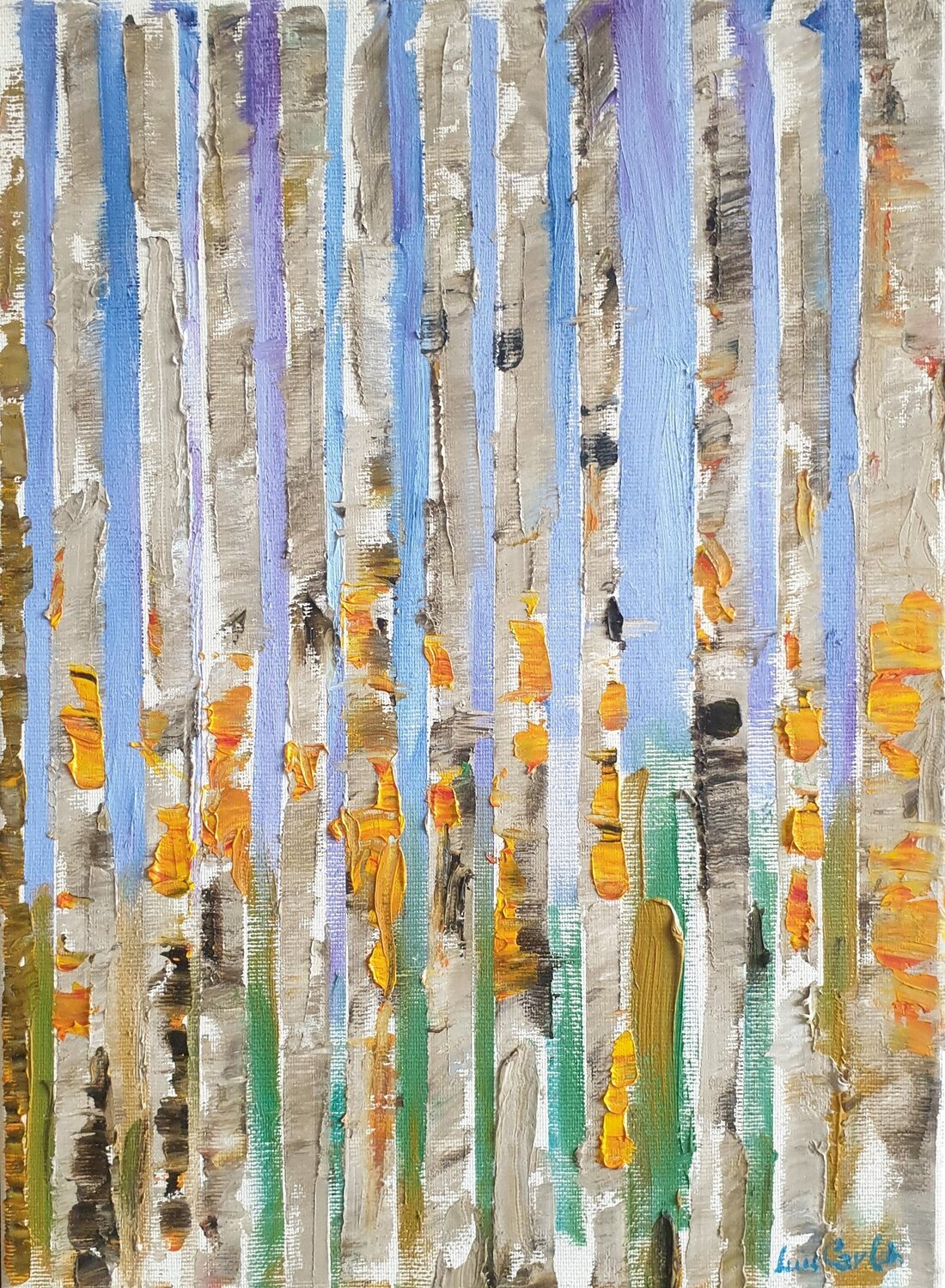 "Troncos y texturas 2" Luis Carlón López Original painting for sale