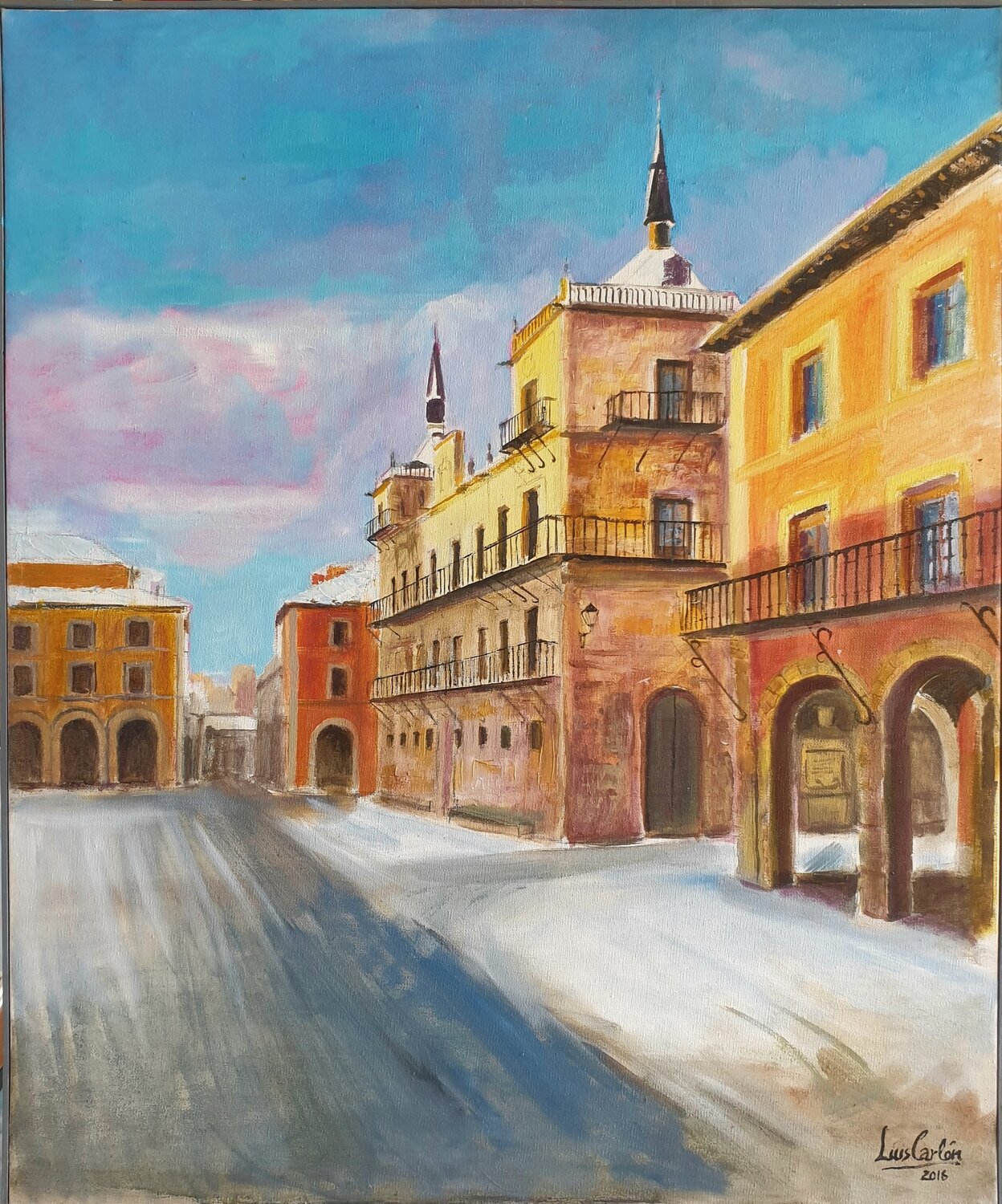 Consistorio viejo Luis Carlón López Original painting for sale