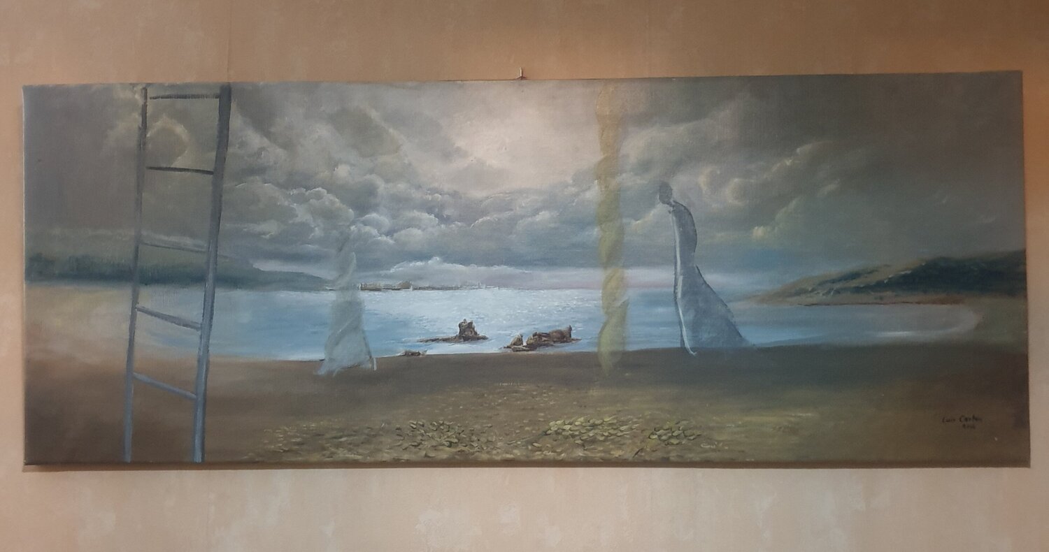 Playa espiritual Luis Carlón López Original painting for sale