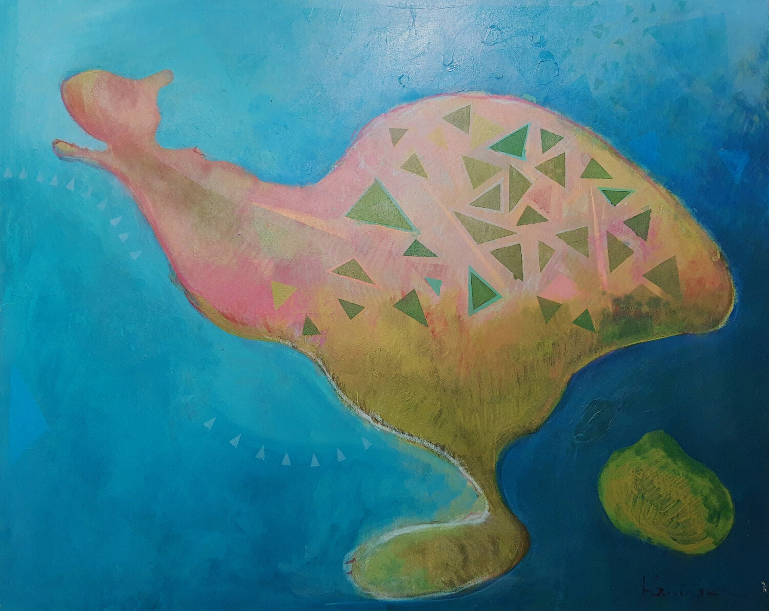 Santorini Agnieszka Kamińska Original painting for sale