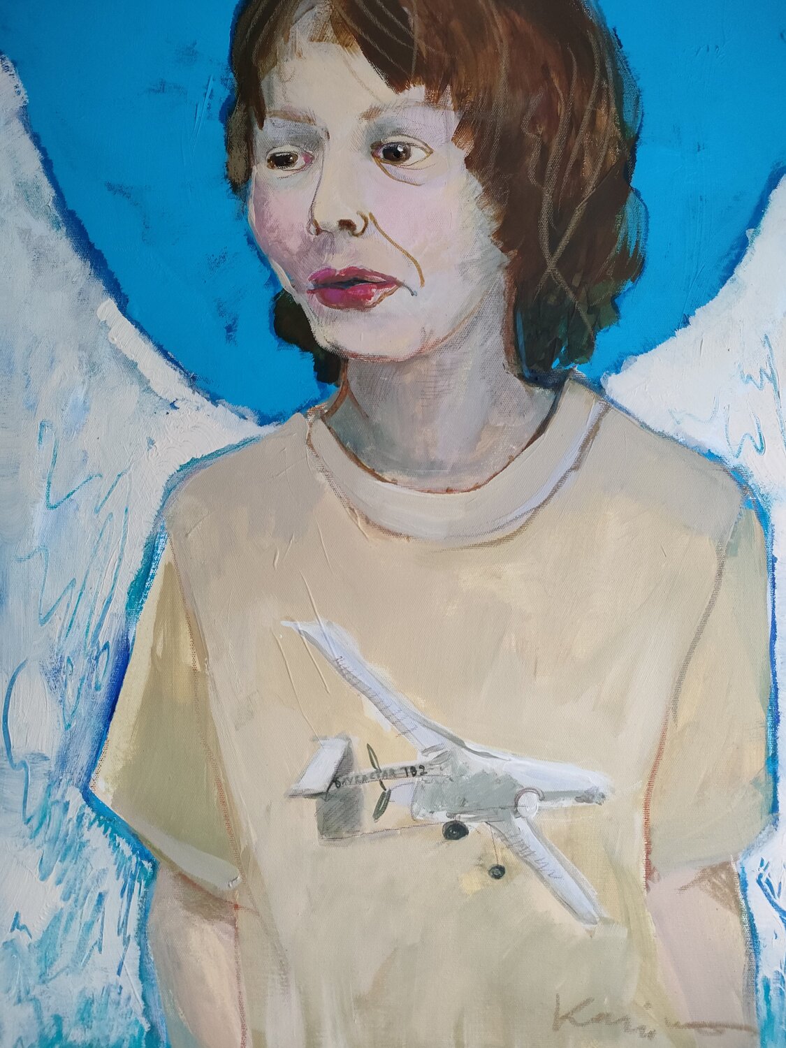 Icarus from Pokrowsk. Agnieszka Kamińska Original painting for sale