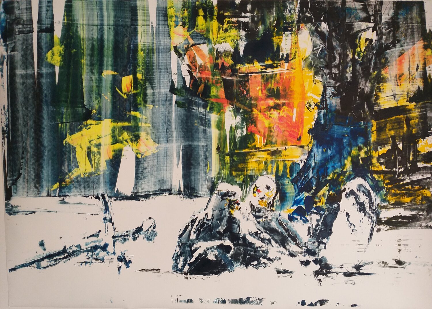 In the Park with Gerhard Richter David Antonides Original painting for sale