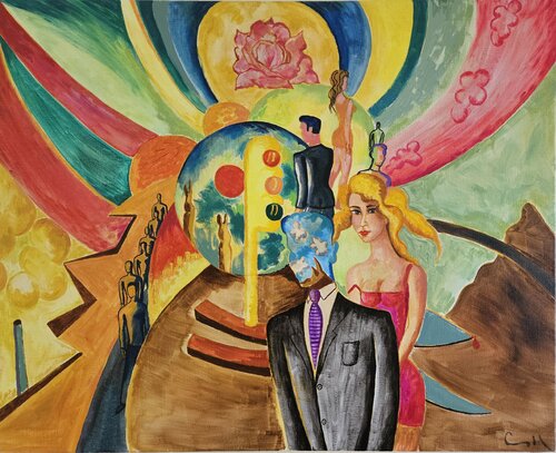 Un sueño en rosa by Victor Collcardenas, Painting for Sale on Select