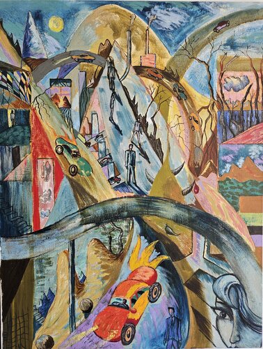 La premonición by Victor Collcardenas, Painting for Sale on Select