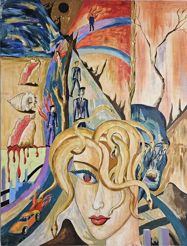 La medusa by Victor Collcardenas, Painting for Sale on Select