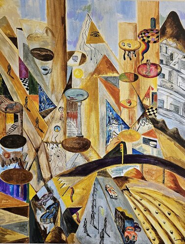 Ciudad bajo un nuevo orden by Victor Collcardenas, Painting for Sale on Select