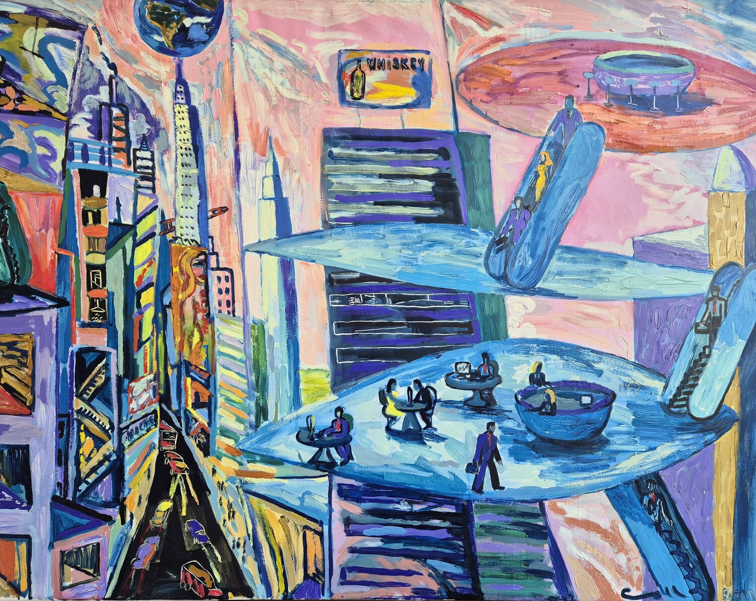 From 5 to 9 Victor Collcardenas Original painting for sale