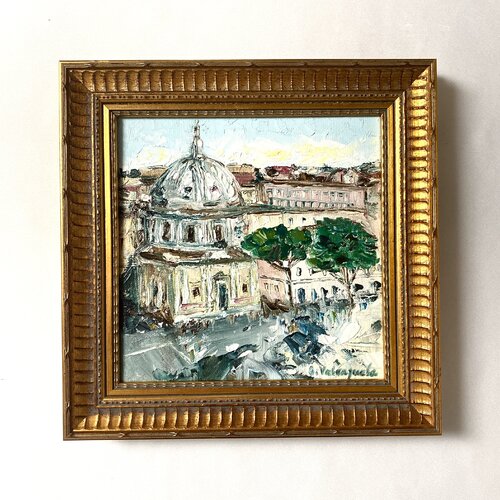 Dome of Santa Maria di Loreto, Rome by Olga Valenzuela, Painting for Sale on Select