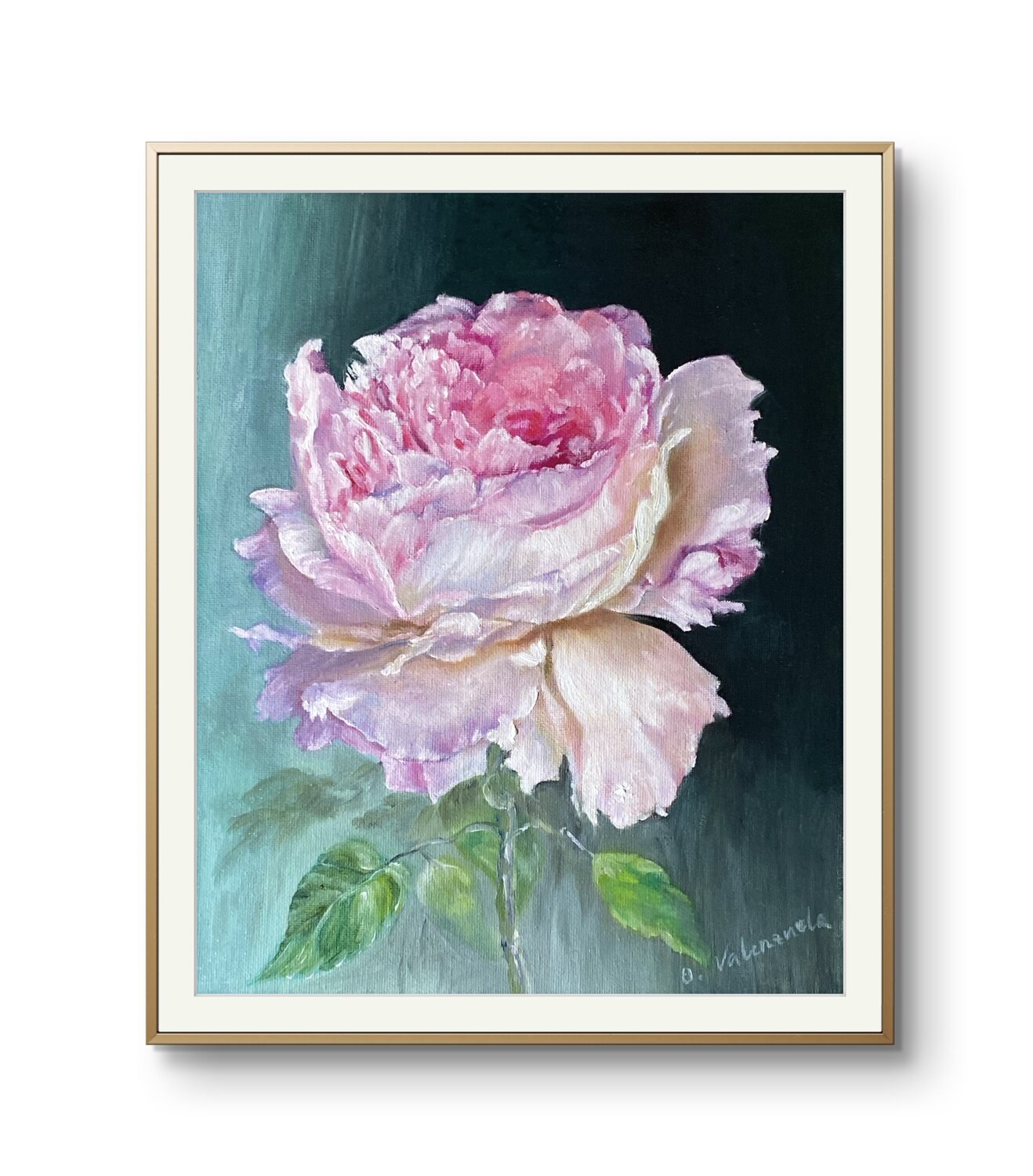 Wilde Rose Olga Valenzuela Original painting for sale