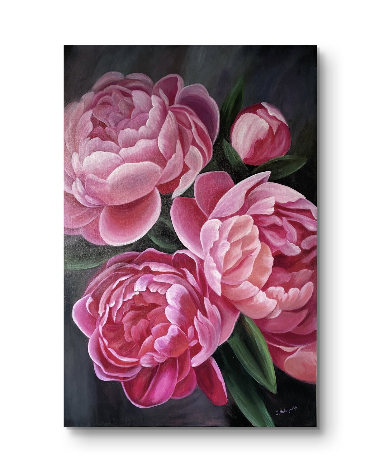 Peony in Love Olga Valenzuela Original painting for sale
