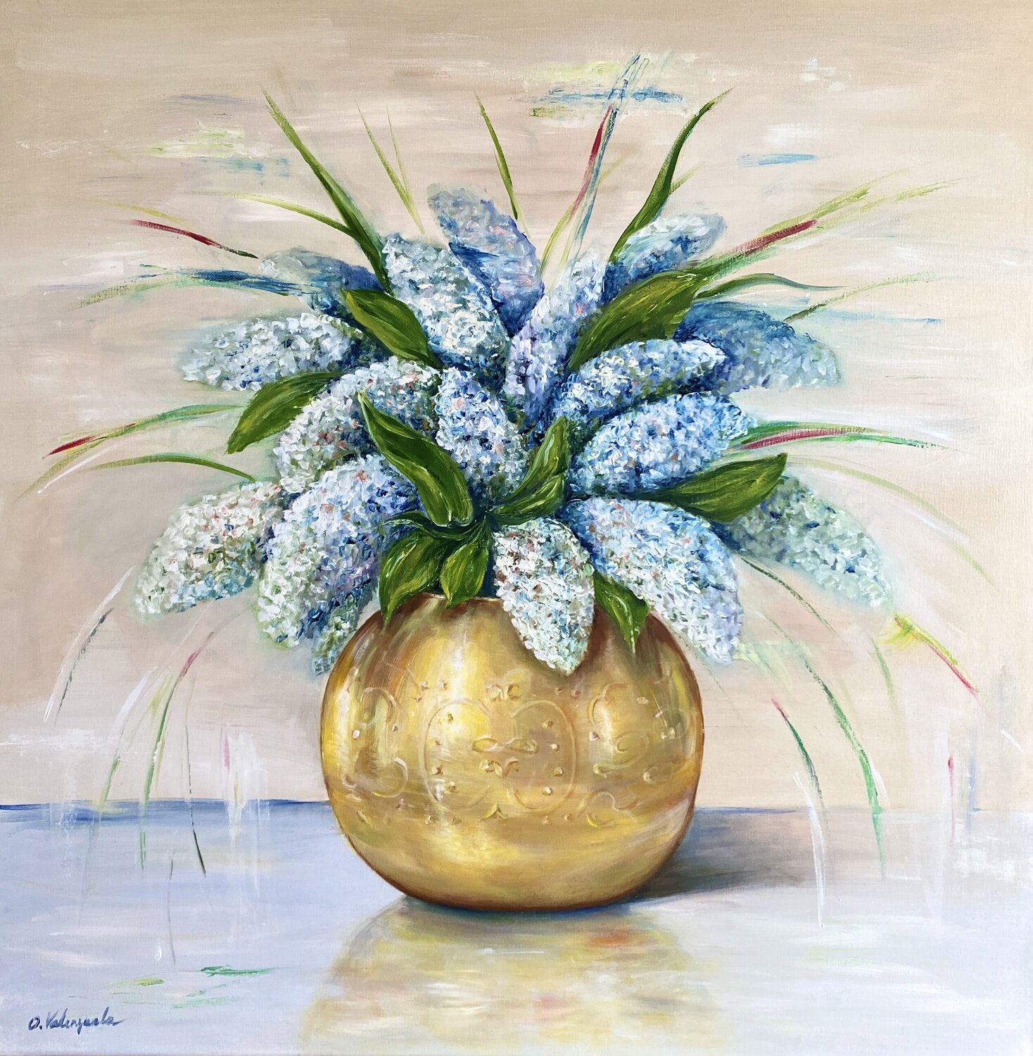 Azure Glow Olga Valenzuela Original painting for sale