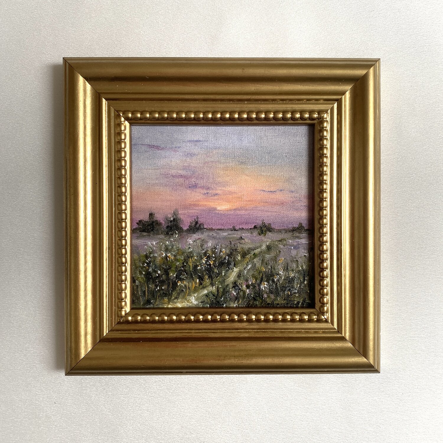 Lavender Fields at Sunset Olga Valenzuela Original painting for sale