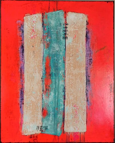 24072 - LES PILIERS by Laurence Hubswerlin Diradourian, Painting for Sale on Select