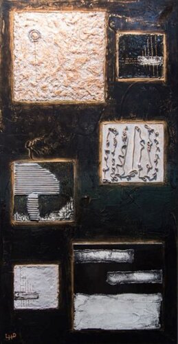 1509 - PATCHWORK by Laurence Hubswerlin Diradourian, Painting for Sale on Select