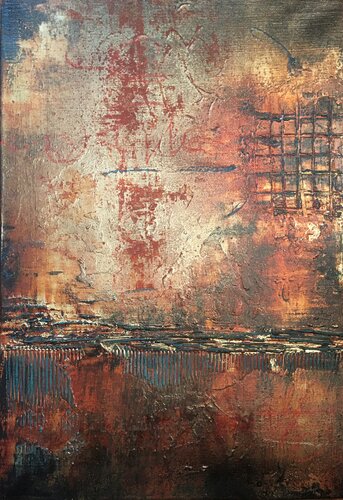 23022 - STEEL MOOD by Laurence Hubswerlin Diradourian, Painting for Sale on Select