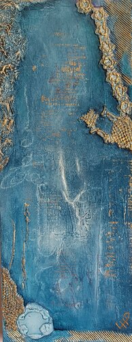 260410 - AMOUR BLEU by Laurence Hubswerlin Diradourian, Painting for Sale on Select