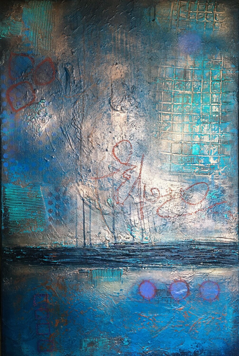 23032 - Lumière d'Océan Laurence Hubswerlin Diradourian Original painting for sale
