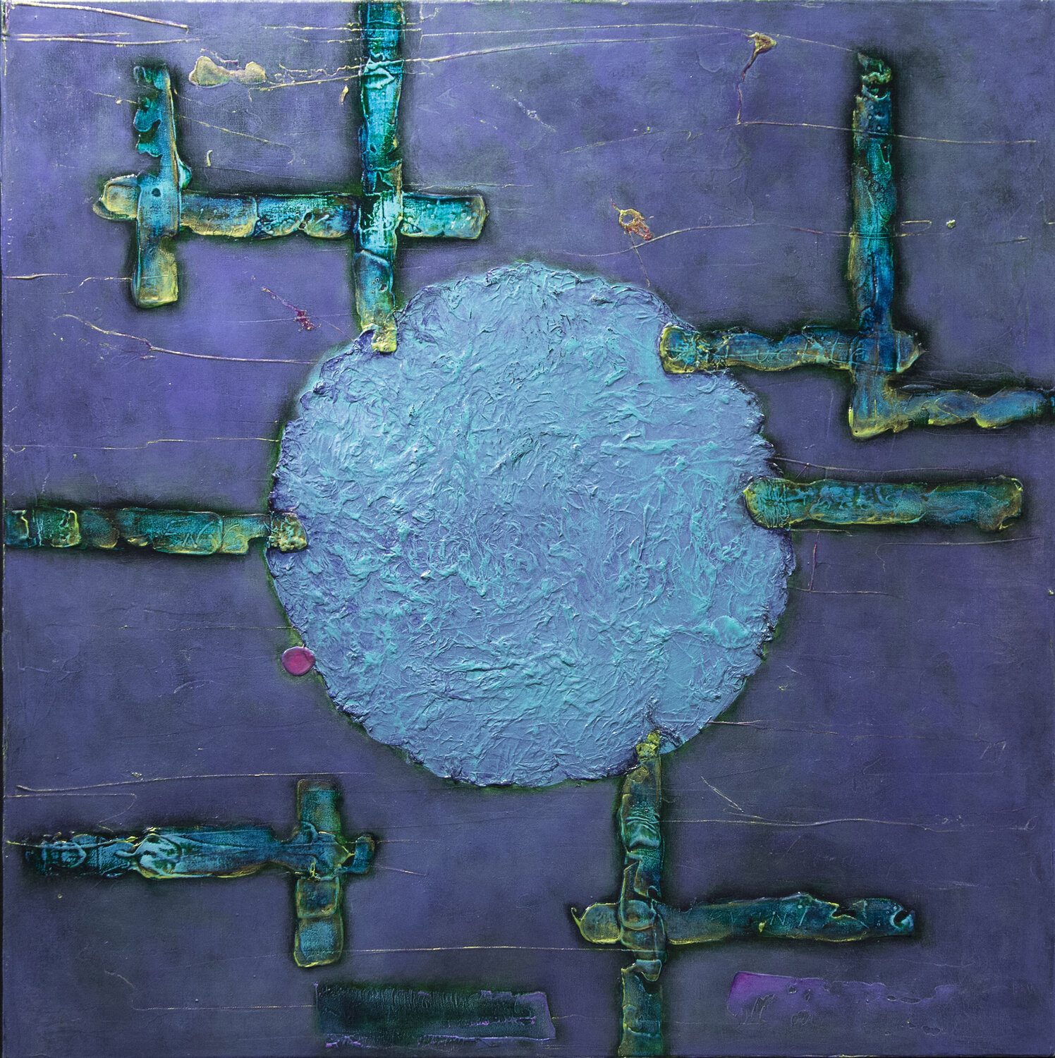 1601 - NACRE Laurence Hubswerlin Diradourian Original painting for sale