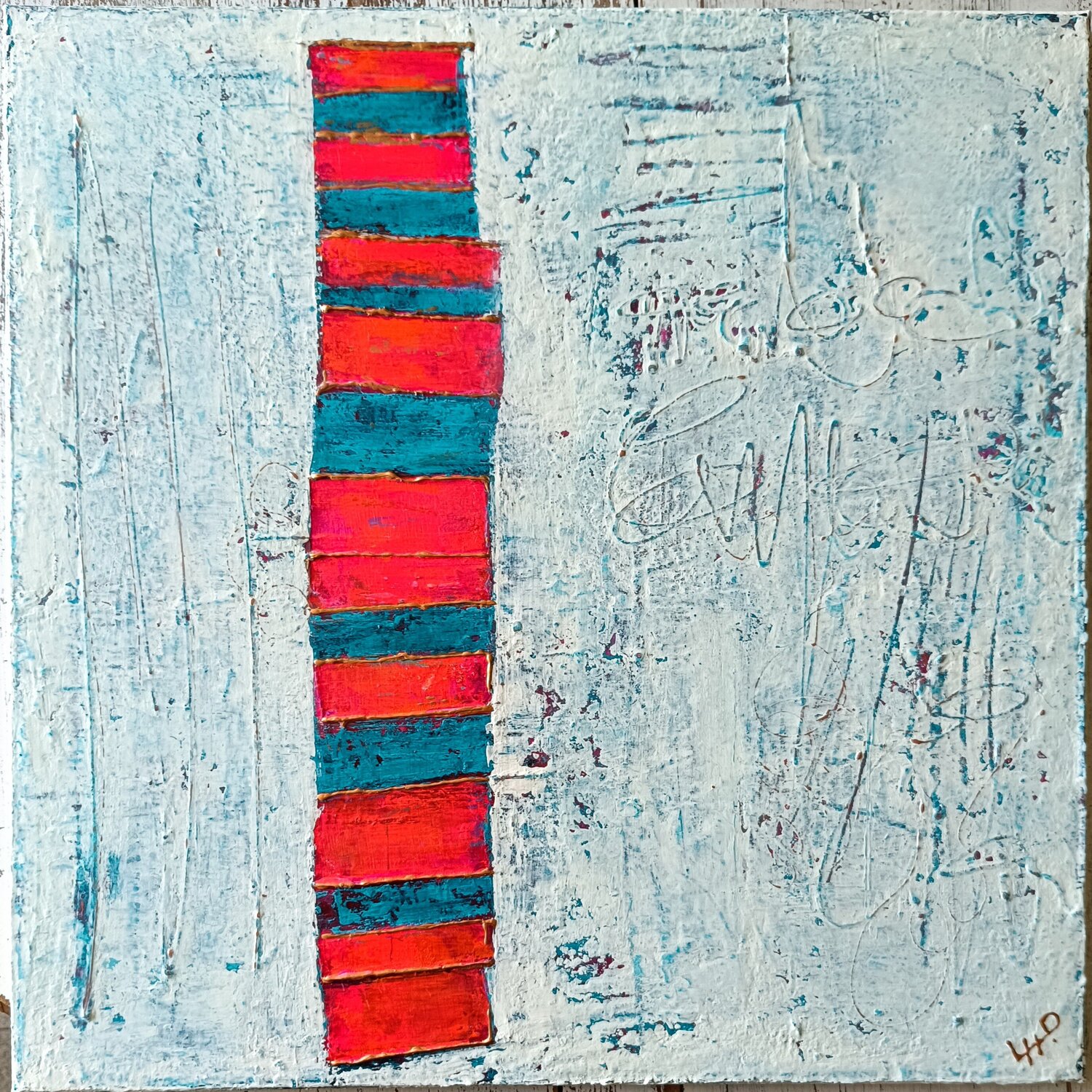 250801 - EN EQUILIBRE Laurence Hubswerlin Diradourian Original painting for sale