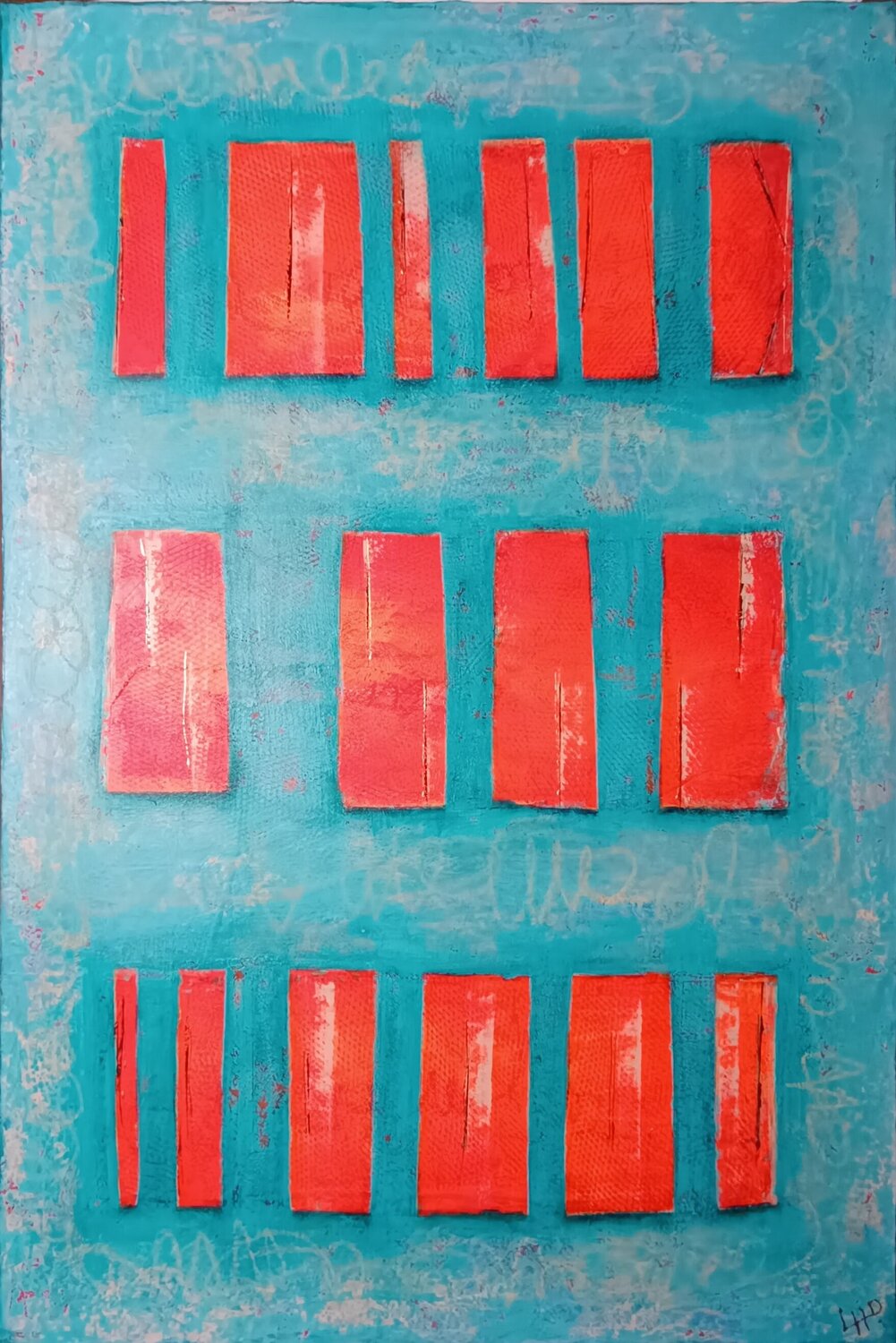 250901 - ANCRAGE Laurence Hubswerlin Diradourian Original painting for sale