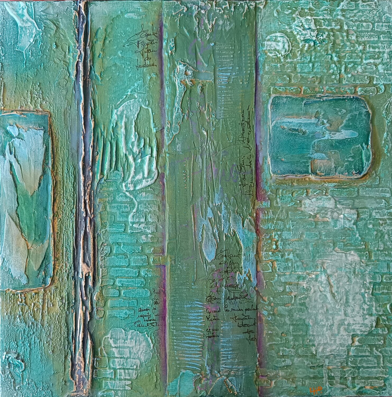 260301 - OUT OF TIME Laurence Hubswerlin Diradourian Original painting for sale