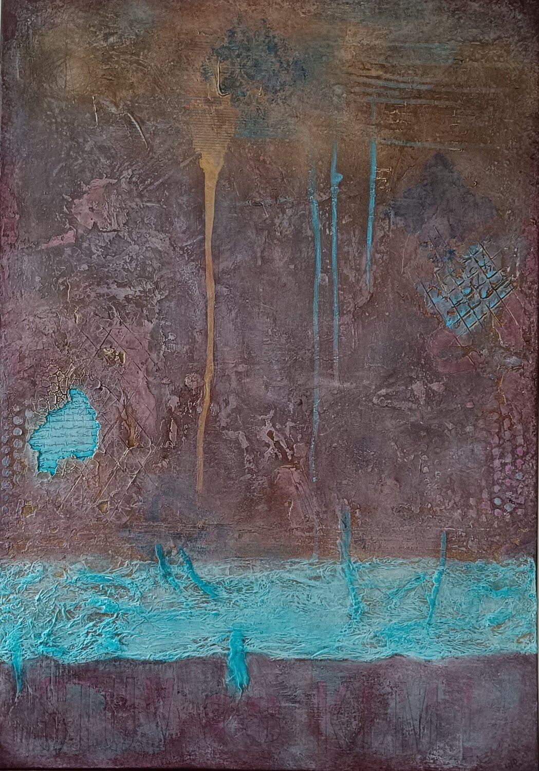 260801 - SOOTHING VIBES Laurence Hubswerlin Diradourian Original painting for sale
