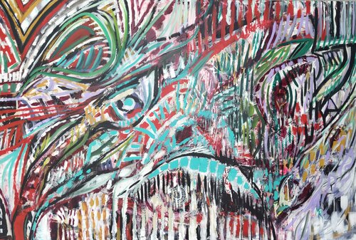 Verdichtung im Resonanzfeld by Manuela Riedmann, Painting for Sale on Select