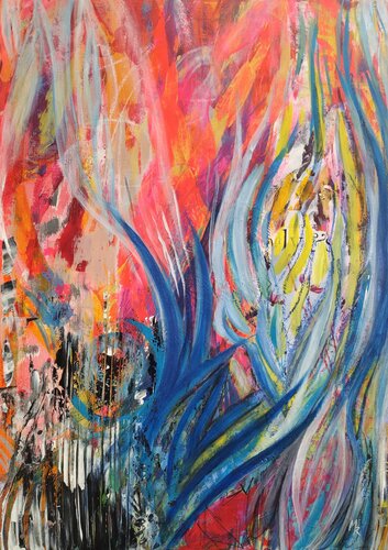 Blühende Frequenz by Manuela Riedmann, Painting for Sale on Select